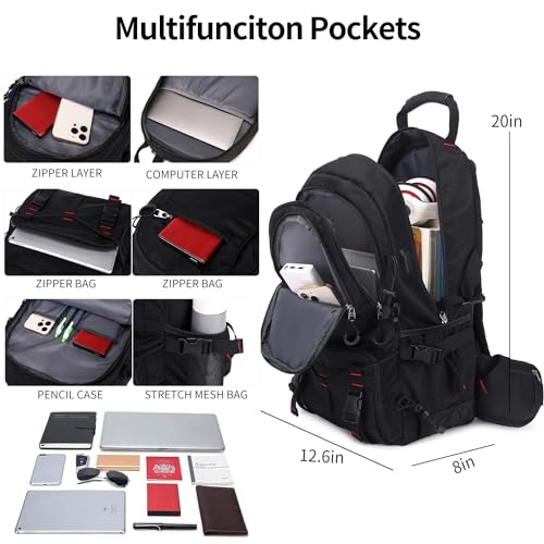 Nerlion 40L Hiking Backpack Travel Backpack for Men Women Camping Waterproof Outdoor Hiking Daypack Lightweight Backpack