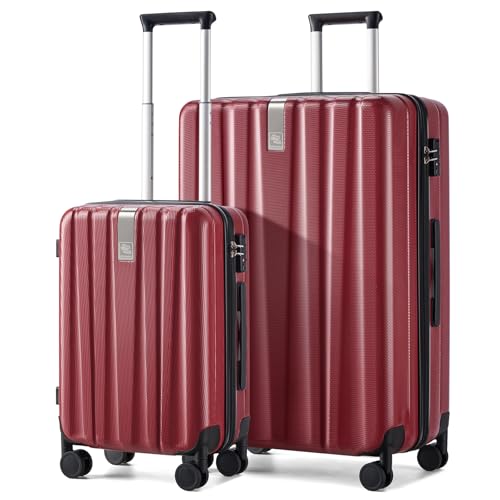 Luggage Sets 2 piece Carry On Luggage with Wheels PC Hard Shell Suitcases Lightweight Checked Travel Luggage Large Travel Suitcase Woman Men 20 (2 Count)