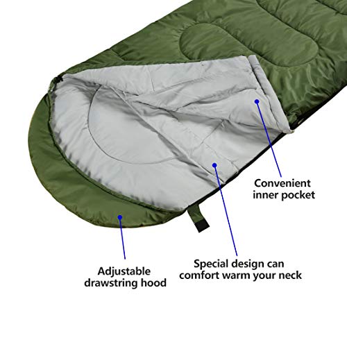 3 4 Season Sleeping Bag for Adults & Kids