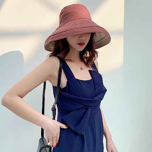 Women Summer Wide Brim Sun Hat Bucket Fishing Hats UV Protection