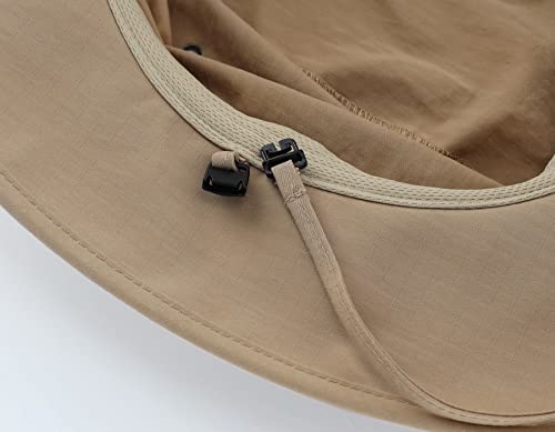 Summer UPF 50+ Men's Bucket Sun Hat Wide Brim Fishing Hat Safari Hat