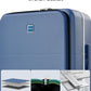 28 Inch Top Opening Checked Luggage with Cup Holder and USB Ports