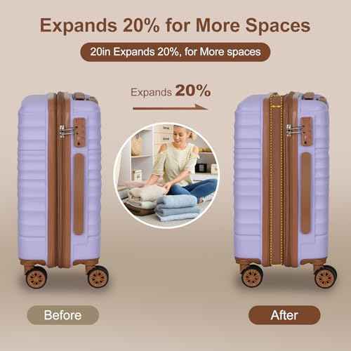 Expandable 22x14x9 Airline Approved 21" Carry On Luggage Set (3 Count)