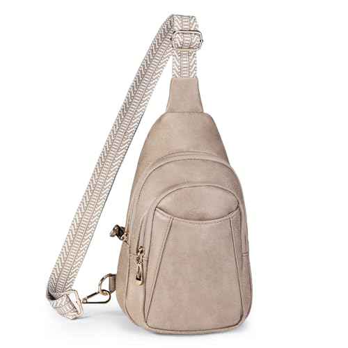 Crossbody Bags for Women Anti Theft Vegan Leather Sling Bag RFID Blocking Chest Bag for Travel