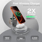Travel Charger 3 in 1 Aluminum Wireless Charging Station