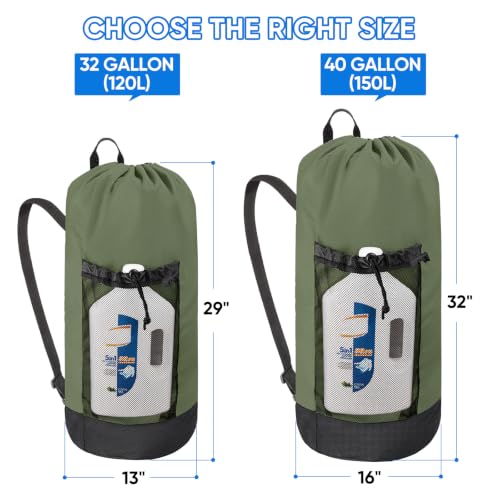2PK 120L Laundry Bag Backpack (2 Count)