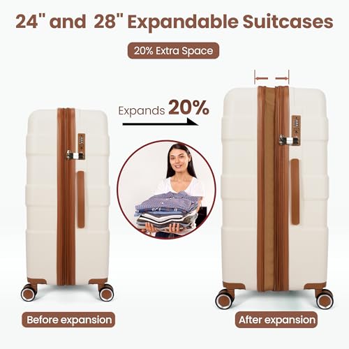 Luggage Sets 3 Piece with Spinner Wheel (3 Count)