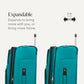 Sion Softside Expandable Spinner Luggage Durable Lightweight Travel Suitcase