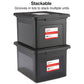 Plastic File Box with Snap Lid (2 Count)
