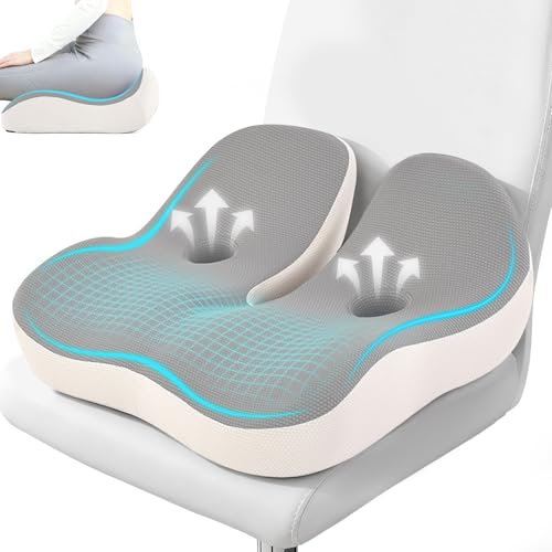Seat Cushion Memory Foam for Sit Bone and Back Pain Relief