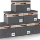Large Storage Bins with Lids 6 Pack