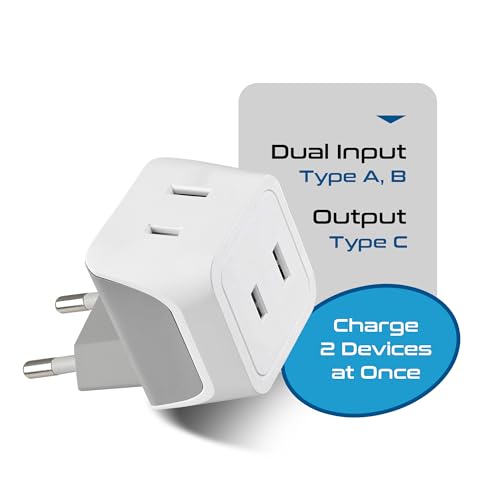 European Travel Plug Adapter (3 Count)