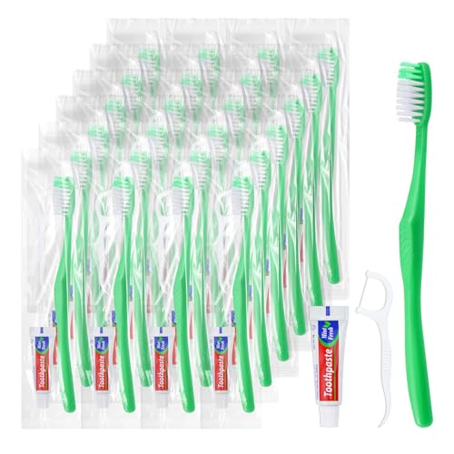 Disposable Toothbrushes with Toothpaste and Floss (10 Count)