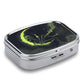 Metal 2 Compartment Pill Organizer Travel Friendly Portable Compact Pill Box Cute Pill Case to Hold Vitamins