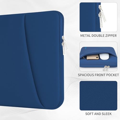 RAINYEAR 13.3 Inch Laptop Sleeve Padded Case Cover with Pocket