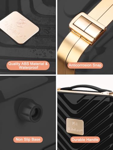 Travel Makeup Train Cases with Lighted Mirror 3 Color Setting