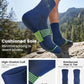 3 Pairs Running Compression Socks for Men & Women Crew Socks with Cushion (3 Count)