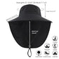 Outdoor UPF50+ Sun Hat Wide Brim Mesh Fishing Hat with Neck Flap