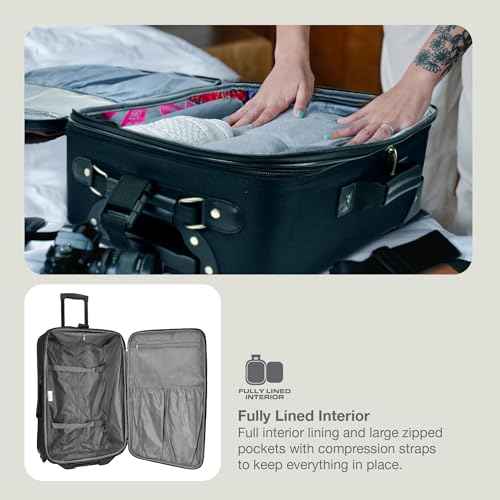 Amsterdam Softside Expandable Luggage with Rolling Wheels (8 Pieces)