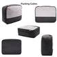 9 Piece Black Travel Organizer Set with 4 Packing Cubes