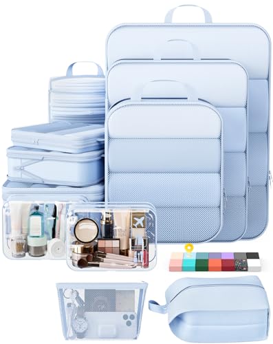 11 Set Compression Packing Cubes Garment Bags for Travel Essentials (11 Count)