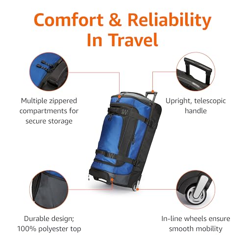 35 Inch Large Rolling Duffel Bag for Travel with Wheels and Handle
