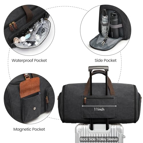 Garment Bags for Travel Canvas Duffle Bags for Men Hanging Suitcase (60 Liters)