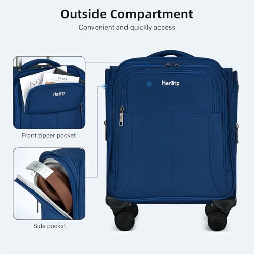16 Inch Underseat Small Carry On Luggage with Spinner Wheels