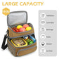 Double Layer Cooler Insulated Lunch Bag Adult Lunch Box Large Tote Bag for Men (Brown)