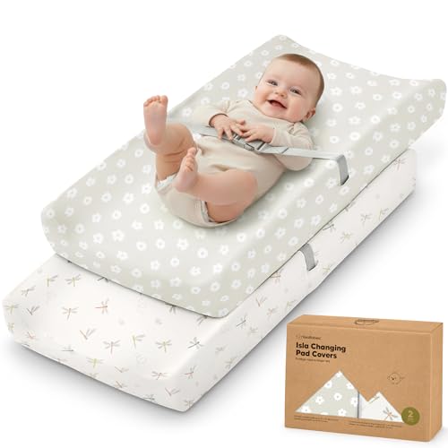 2 Pack Baby Changing Pad Cover for Girl (2 Count)