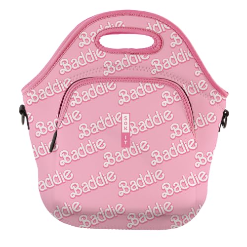 LunchTote Zippered Bag Insulated Neoprene Caddy (Total Baddie / X-Large 6.5 Quart Lunch Tote)