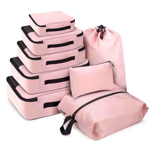 8 PCS Compression Packing Cubes for Travel Women