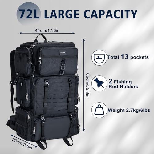 Fishing Tackle Backpack with Cooler