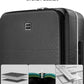 28 Inch Top Opening Checked Luggage with Cup Holder and USB Ports