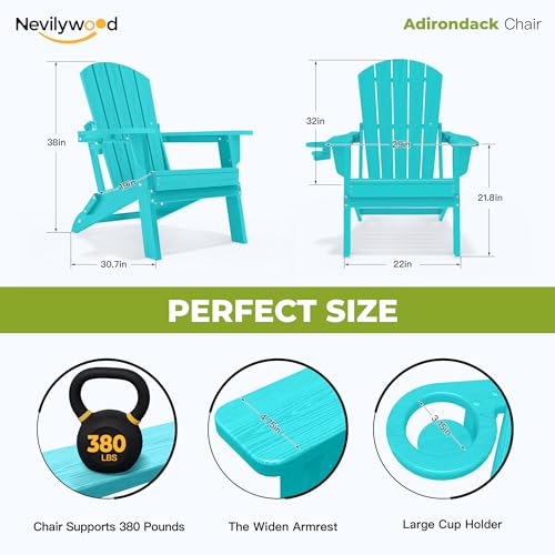 Folding Adirondack Chairs Set of 4
