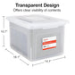 Plastic File Box with Snap Lid (4 Count)
