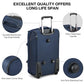 Expandable Carry On Luggage Suitcases with Wheels Foldable Duffle Bag for Travel Carry On suitcase Weekend Bag for Women Men（Blue）