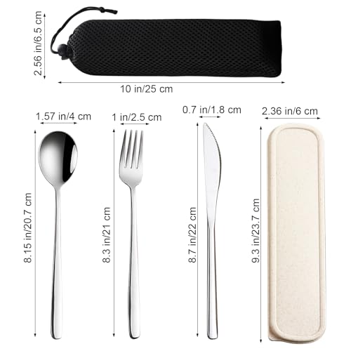 3 Piece Portable Travel Utensils Set with Case 18 (3 Count)
