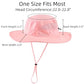 UPF 50+ Wide Brim Bucket Hat for Women Outdoor Quick Dry Safari Sun Hat Breathable UV Protection Fishing Hats Pink