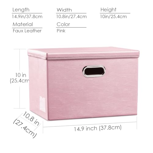 Foldable Storage Bins with Lids [5 (5 Count)