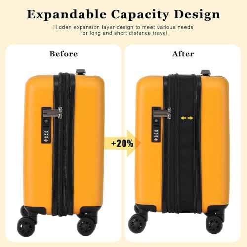 Expandable 16 Inch Underseat Carry On Luggage Airline Approved
