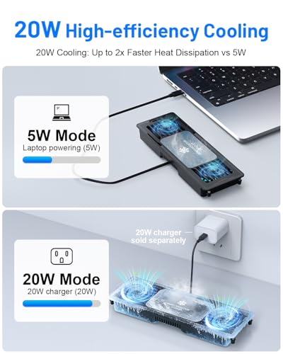 Laptop Cooling Pad with Detachable Fan & Cooler