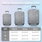 3 Piece Clear Luggage Cover Set Fits 20 24 28 Inch Suitcase (3 Count)