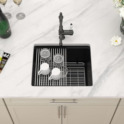 21 In. Black Granite Composite Kitchen Sink