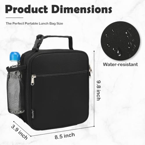 Kids Lunch Box Insulated Letter Print Soft Bag Mini Cooler Back to School Thermal Meal Tote Kit for Girls