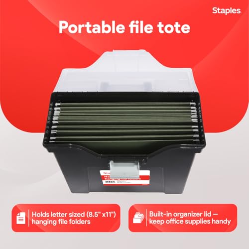 Portable File Box Storage Organizer