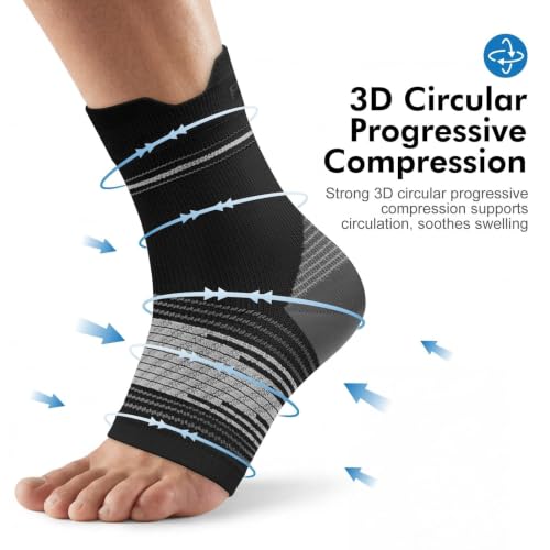 6 Pairs Plantar Fasciitis Socks (6 Count)
