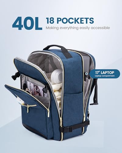 40L Travel Backpack Flight Approved Carry on Backpack