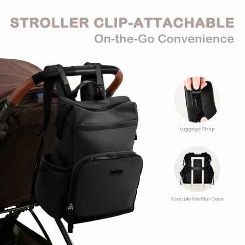 Neoprene Diaper Bag Backpack with Changing Pad