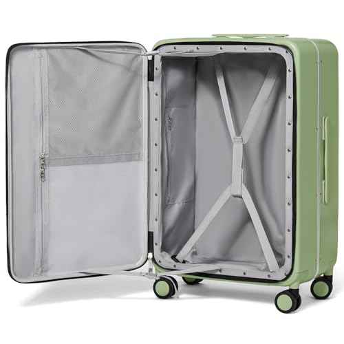 26 Inch Large Checked Luggage PC Hard Shell Suitcase Top Opening Aluminum Frame Travel Suitcases with Wheels